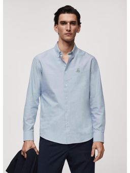 MISCHIEF MONKEY - Men Blue Cotton Full Sleeves Shirt