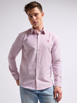 MISCHIEF MONKEY - Men Maroon Cotton Full Sleeves Shirt