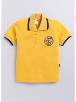 Nottie Planet - Nottie Club Design Boys Polo T-Shirt Yellow
