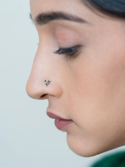 Shaya by CaratLane - 925 Silver Shaya by CaratLane Hanswi Inspired Nose Pin in