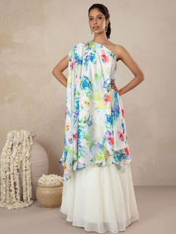 Gajra Gang - Phoolish Multi-Color One Shoulder Tunic GGKUR06