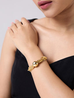 Twenty Dresses by Nykaa Fashion - Gold Multi Layered Chain Bracelet
