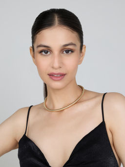 Twenty Dresses by Nykaa Fashion - Gold Spiral Choker Necklace