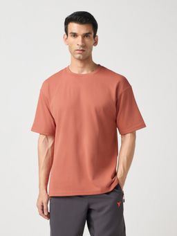 Technosport - Red Men Round Neck Drop Shoulder T-Shirt