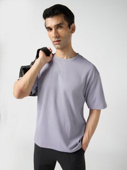 Technosport - Purple Men Round Neck Drop Shoulder T-Shirt