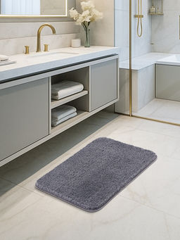 OBSESSIONS - Dark Grey Super Absorbent Anti Skid Bath Mat