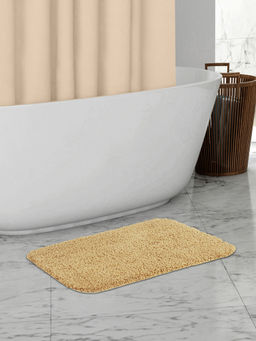 OBSESSIONS - Beige Super Absorbent Anti Skid Bath Mat (S)
