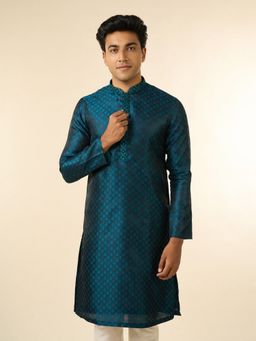 Diwas by Manyavar - Men Teal Radiance Kurta