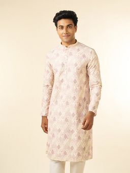 Diwas by Manyavar - Men Cream Elegance Kurta