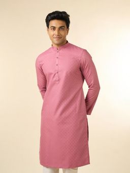 Diwas by Manyavar - Men Dusty Pink Elegance Kurta
