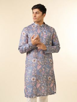 Diwas by Manyavar - Men Elegant Light Grey Kurta