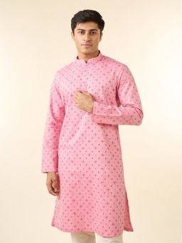 Diwas by Manyavar - Men Splendid Pink Kurta