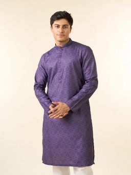Diwas by Manyavar - Men Purple Majesty Festive Kurta