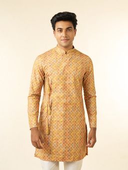 Diwas by Manyavar - Men Yellow Elegance Kurta