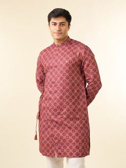 Diwas by Manyavar - Men Maroon Festive Radiance Kurta