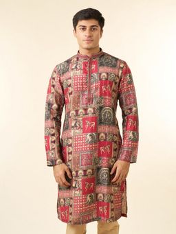 Diwas by Manyavar - Men Regal Multi Color Enchantment Kurta