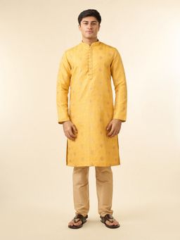 Diwas by Manyavar - Men Mustard Radiance Kurta with Pyjama