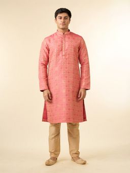 Diwas by Manyavar - Men Pink Radiance Kurta with Pyjama