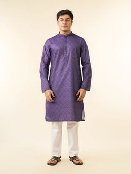 Diwas by Manyavar - Men Purple Majesty Festive Kurta with Pyjama