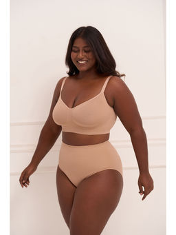 Underneat - Women Seamless Wireless Shaping Bra Beige