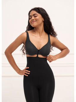 Underneat - Women Seamless High-Rise Tummy Control Body Shaper Shorts Black