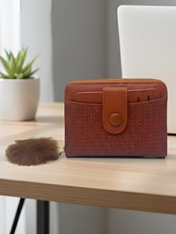 CrossKulture - Women Compact Multiple Card Slots Wallet Brown Wallet