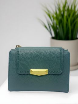 CrossKulture - Women Compact Multiple Card Slots Wallet Teal Wallet