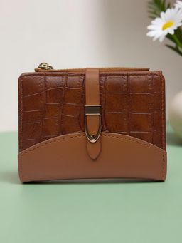 CrossKulture - Women Compact Multiple Card Slots Wallet Brown Wallet