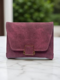 CrossKulture - Women Compact Multiple Card Slots Wallet Burgundy Wallet