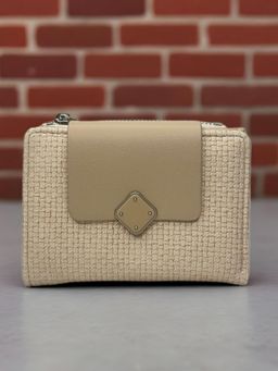 CrossKulture - Women Compact Multiple Card Slots Beige Wallet