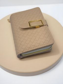CrossKulture - Women Compact Multiple Card Slots Wallet Beige Wallet