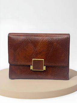 CrossKulture - Women Compact Multiple Card Slots Wallet Brown Wallet