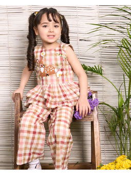 LAAD In every touch - Girls Multi-Color Little Bambi Cotton Top with Pant