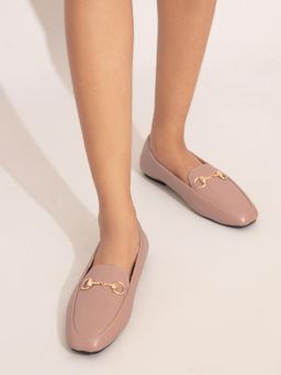 Twenty Dresses by Nykaa Fashion - Nude Pink Square Toe Loafers