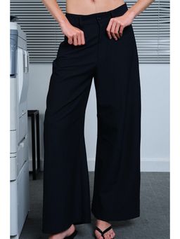 Bonkers Corner - Navy Blue Pinstriped Loose Fit Trouser