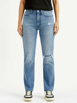 Levi's - Women'S Mid Rise Straight Fit Light Blue Jeans