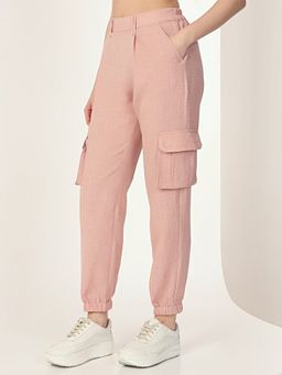 MISH - Pink Cargo-Style Joggers