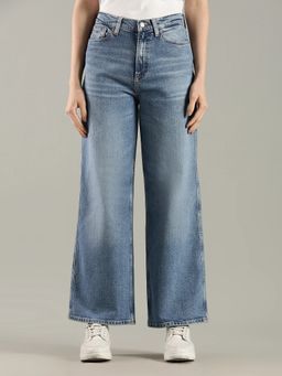 Tommy Hilfiger - Blue Mid-Wash Loose Fit Mid Rise Jeans