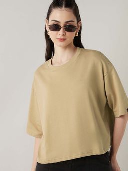 Bewakoof - Heavy Duty 1.0 Women's Brown Oversized Short Top