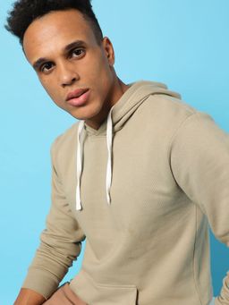 Campus Sutra - Solid Stylish Full Sleeve Hooded Sweatshirt