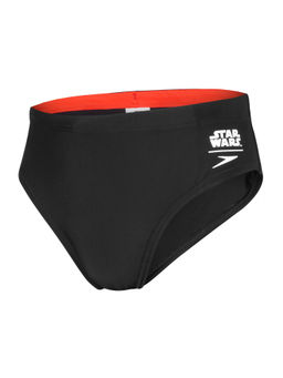 Speedo - Boy's Endurance10 Star Wars Trooper Logo Print Brief - Black & White