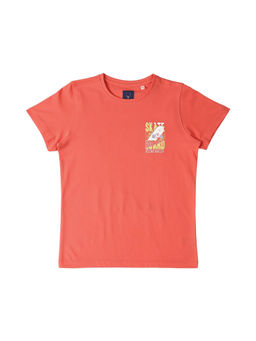 Allen Solly - Boys Regular Fit Print Crew Neck T-shirt