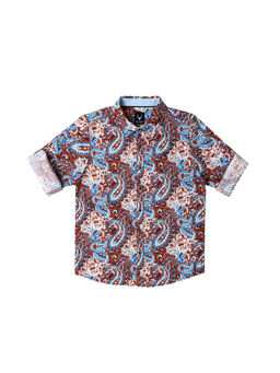Allen Solly - Boys Multi-Color Slim Fit Print Casual Shirt