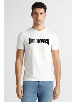 Van Heusen - Men White Graphic Print Crew Neck T-Shirt