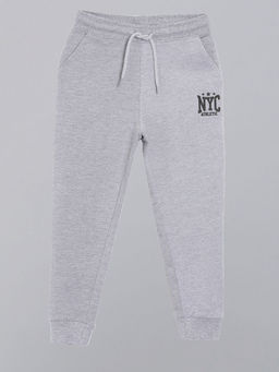 3PIN - Grey Solid Regular Fit Joggers