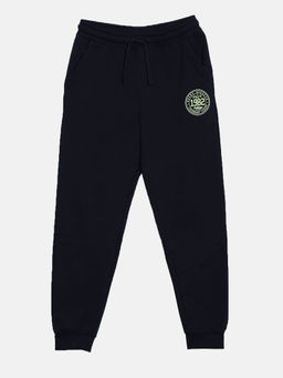 3PIN - Navy Blue Solid Regular Fit Joggers