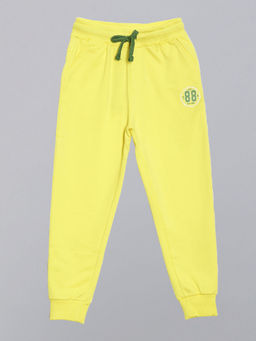 3PIN - Yellow Solid Regular Fit Joggers