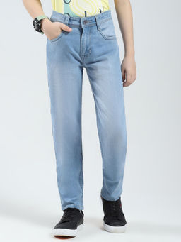 Monte Carlo - Blue Solid Slim Fit Jeans