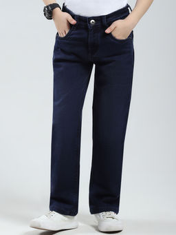 Monte Carlo - Blue Solid Straight Fit Jeans