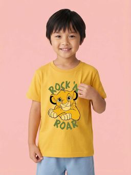 Nautinati - Boys Disney Lion King Rock & Roar Placement Print Yellow T-Shirt
